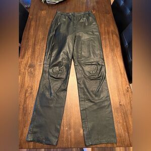 Vintage Berman’s black leather pants size 12